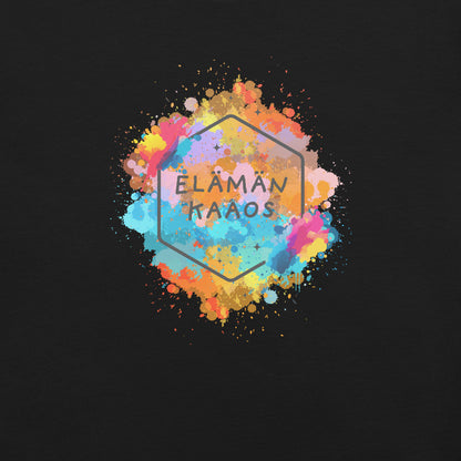 Elämän kaaos T-paita – värikäs selviytymispaita