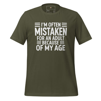I’m Often Mistaken for an Adult – T-paita | Aikuisuus on suhteellista