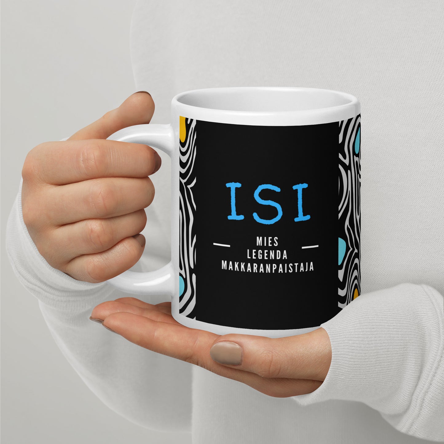 Hauska lahjamuki isälle,  saatavana myös XL-kokosena