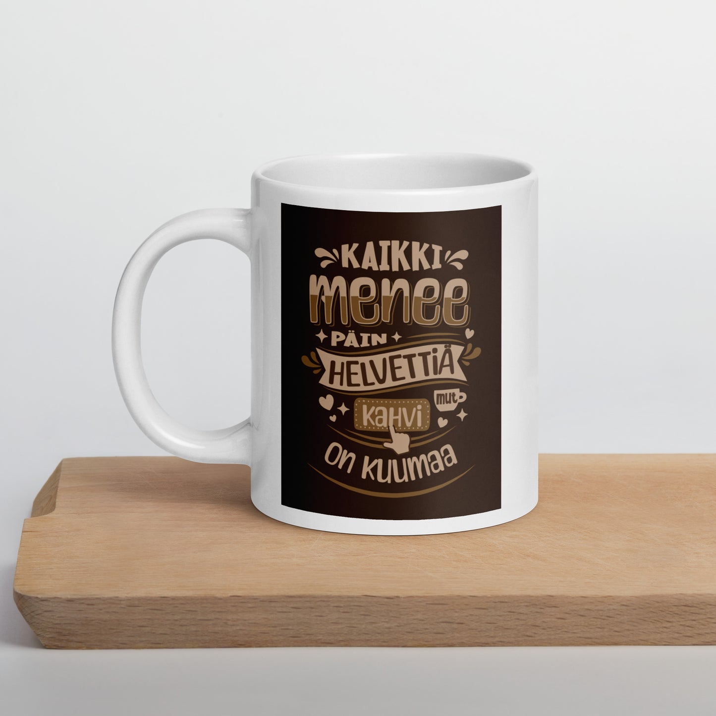 kuumaa kahvia, lahja kollegalle