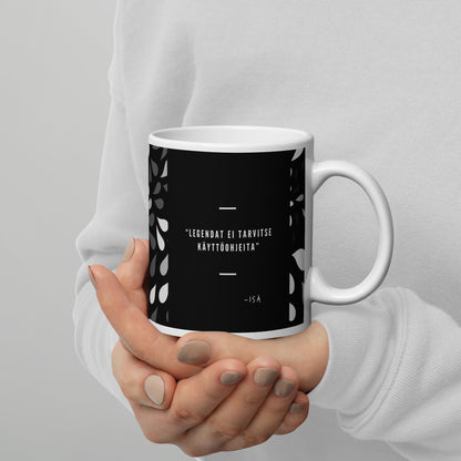 Buuttipajan sarkastinen printtimuki kahdessa koossa – normaali ja XL