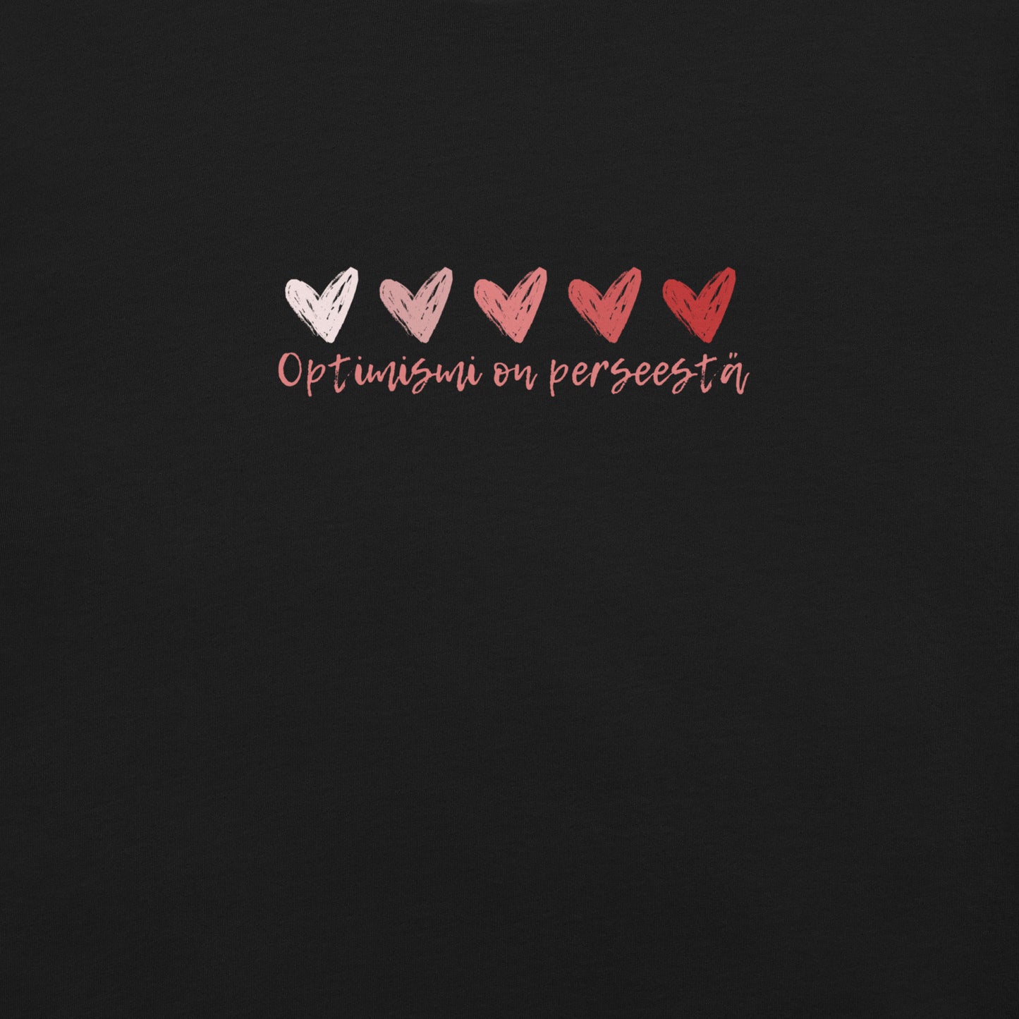 Optimismi on perseestä – Sarkastinen T-paita | Buuttipaja