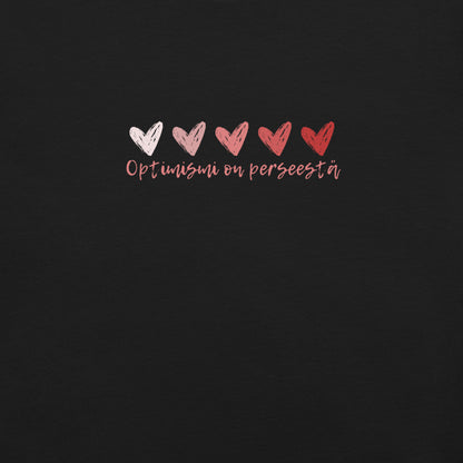 Optimismi on perseestä – Sarkastinen T-paita | Buuttipaja