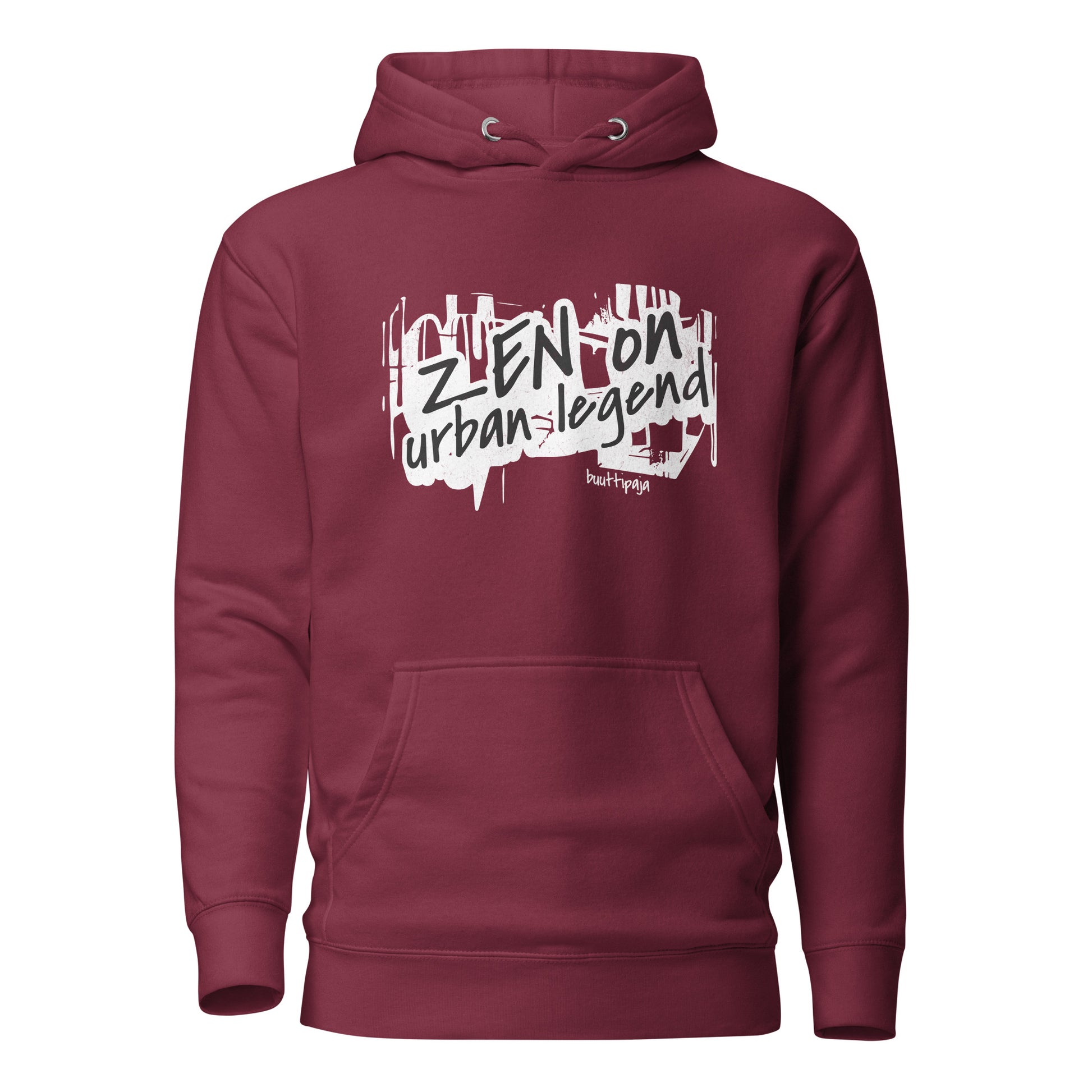 Unisex-huppari sarkastisella zen-tekstillä – Buuttipajan uutuus